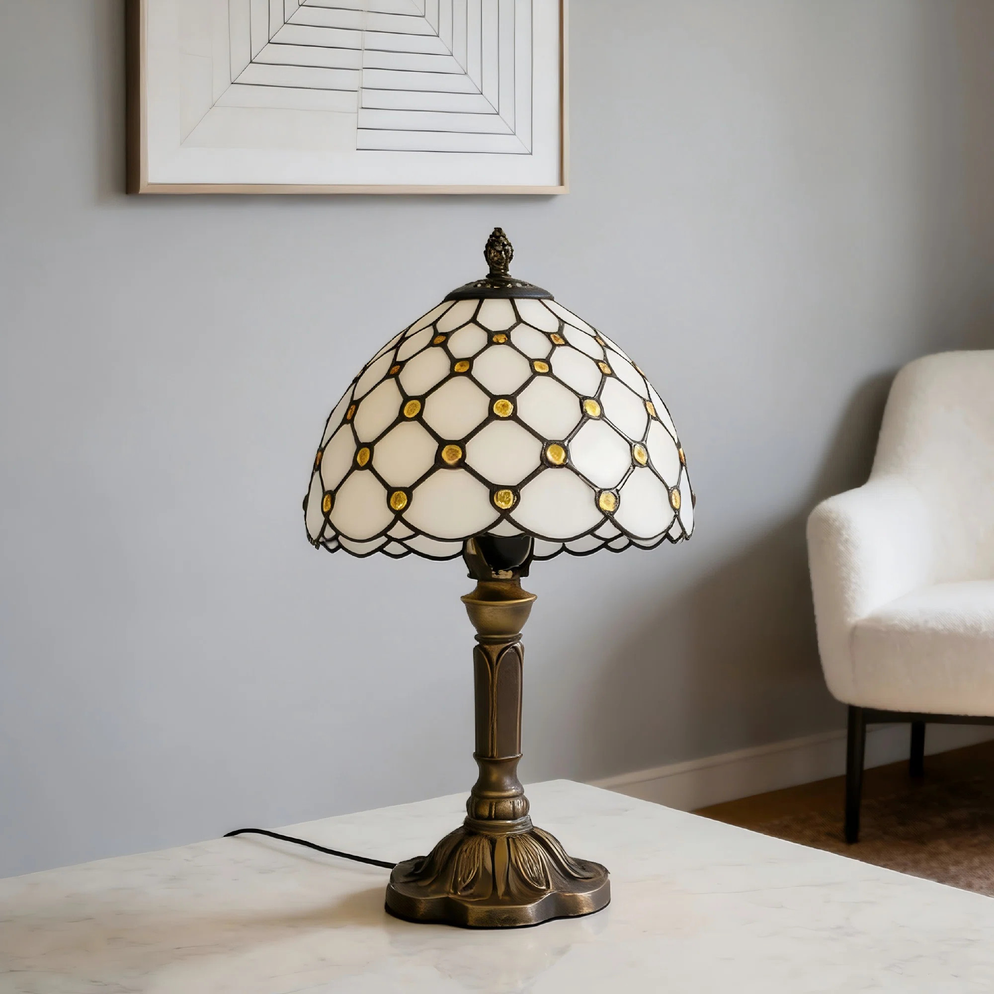 Mercer41 13.4" Tiffany Style Stained Glass Table Lamp (Bulb Included) - Wayfair Canada | Wayfair North America