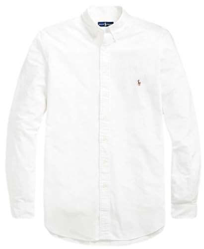 POLO RALPH LAUREN Men's Big and Tall Long Sleeves Classic Fit Oxford Buttondown Shirt (LT, BSR White) | Amazon (US)