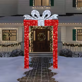 Home Accents Holiday 8.5 ft. Giant-Sized LED Present Archway Holiday Yard Decoration 23RT16423141... | The Home Depot