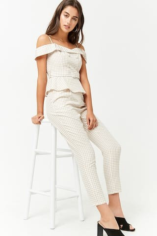 Pleated Gingham Pants | Forever 21 (US)