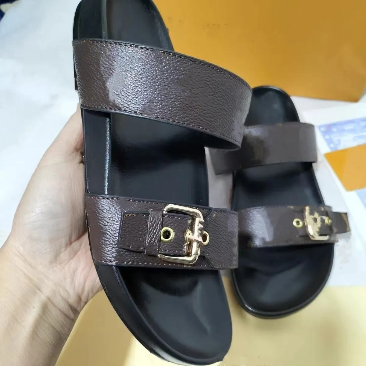 Designer brand women Slippers sandals fashion room shoes women's casual shoes beach shoes thick s... | DHGate