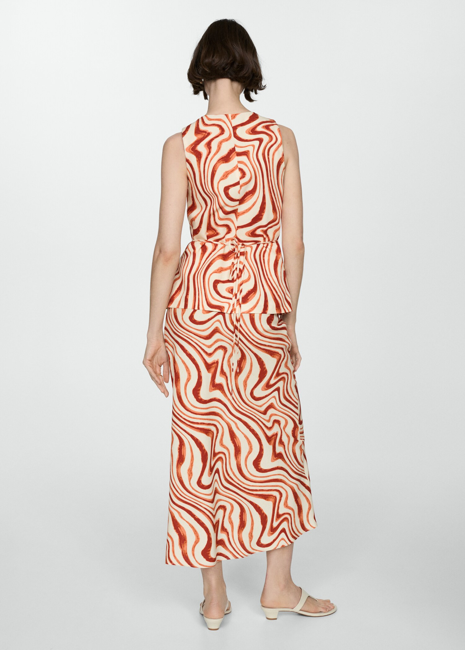 Bow print top | MANGO (US)