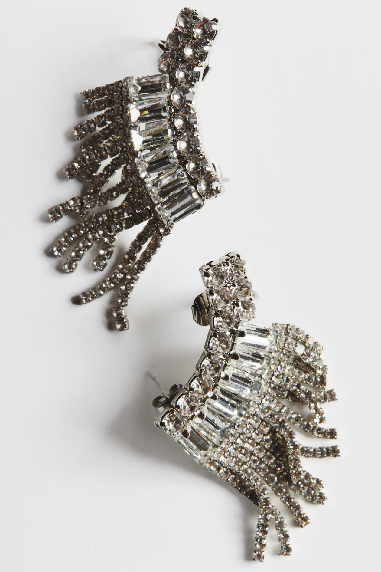 Wing-Shaped Rhinestone Earrings | H&M (US + CA)