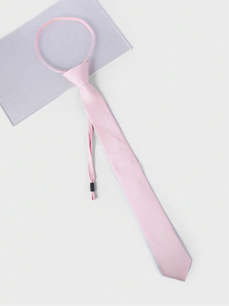 1pc Solid Color Lightweight Business Casual Woven Necktie, Suitable For All Seasons Men Necktie | SHEIN