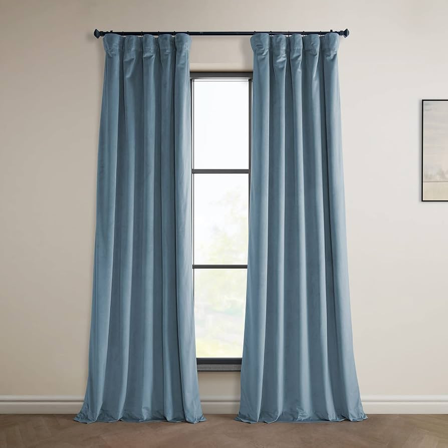 HPD Half Price Drapes Heritage Plush Velvet Curtains 84 Inches Long Room Darkening Curtains for B... | Amazon (US)