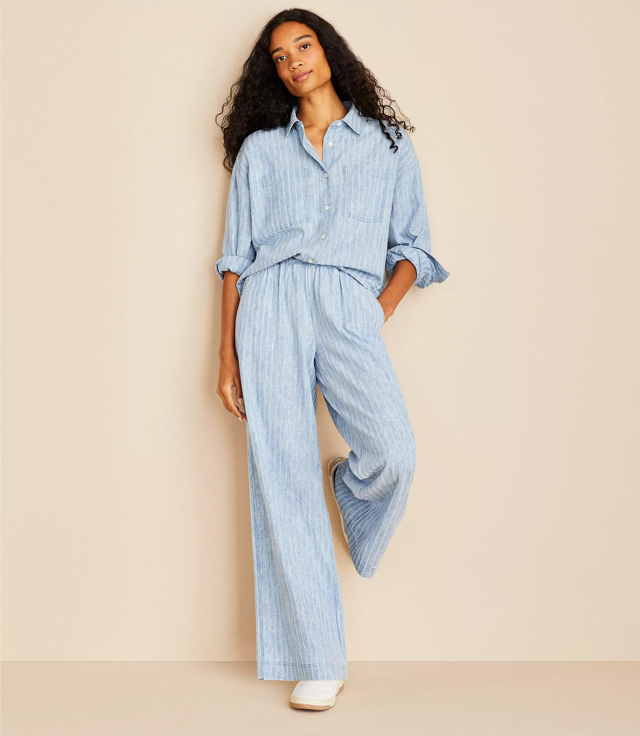 Lou & Grey Striped Straight Pants | LOFT