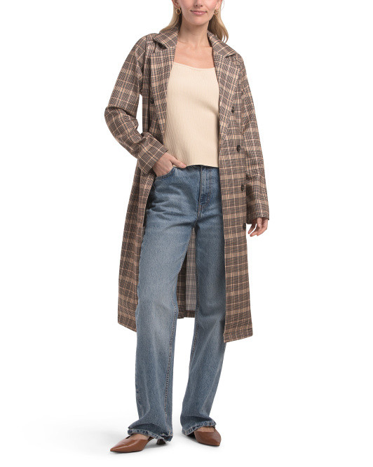 Long Belt Buckle Trench Coat | TJ Maxx