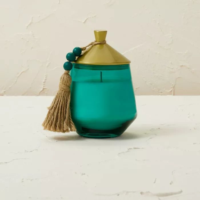 10oz Glass Jar Metal Lid Teal Tropic Oasis Candle - Opalhouse™ designed with Jungalow™ | Target