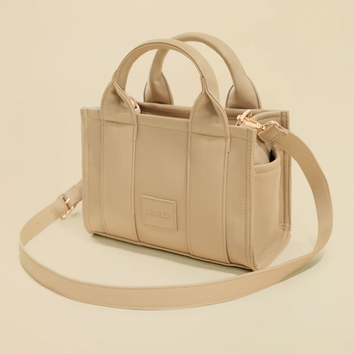 Vegan Leather Baby Sloane Tote - Gilded Beige | POPFLEX