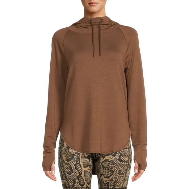 Athletic Works Women's Athleisure Mock Neck Hoodie - Walmart.com | Walmart (US)