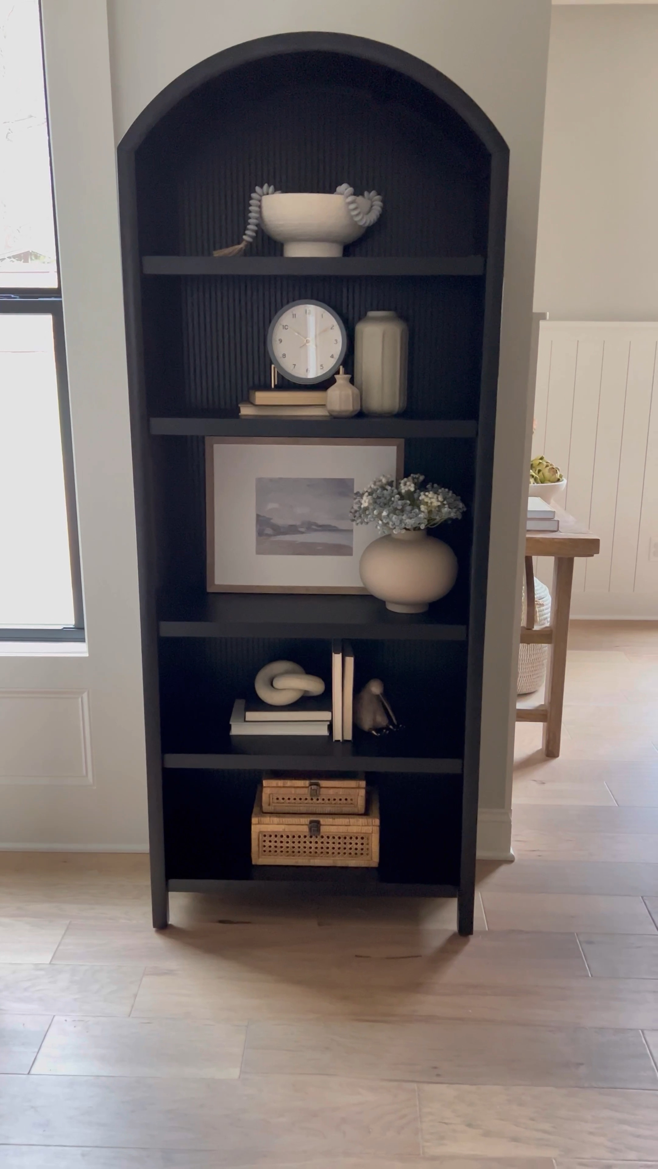 How I styled this beautiful arched cabinet by Hearth and Hand! Price, quality and size this bookcase is perfect!  Its so easy to style too! It’s a must have decor piece! ✨

#LTKhome #LTKFind #LTKstyletip
