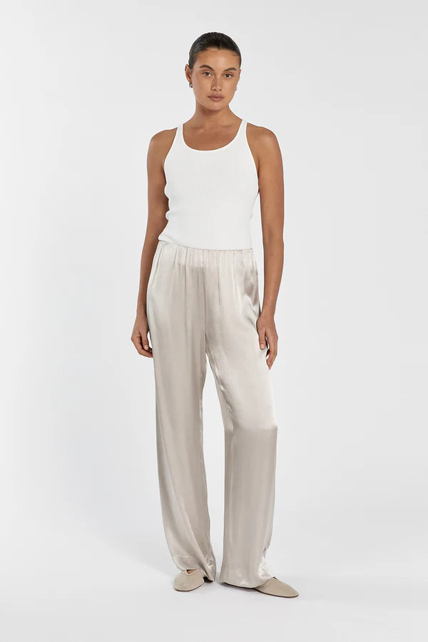 EVE CHALK SATIN PANT | DISSH