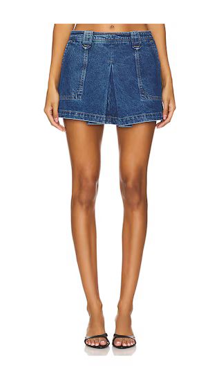 Ivy Pleated Mini Skirt in Big Sur | Revolve Clothing (Global)