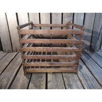 Antique Wooden Egg Crate | Rustic Farmhouse Carrier Storage Box 13x13x11 | Etsy (US)