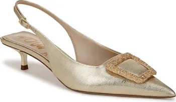 Kammie Slingback Pointed Toe Kitten Heel Pump (Women) | Nordstrom