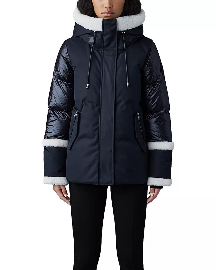 Shearling Trim Down Puffer Coat | Bloomingdale's (US)