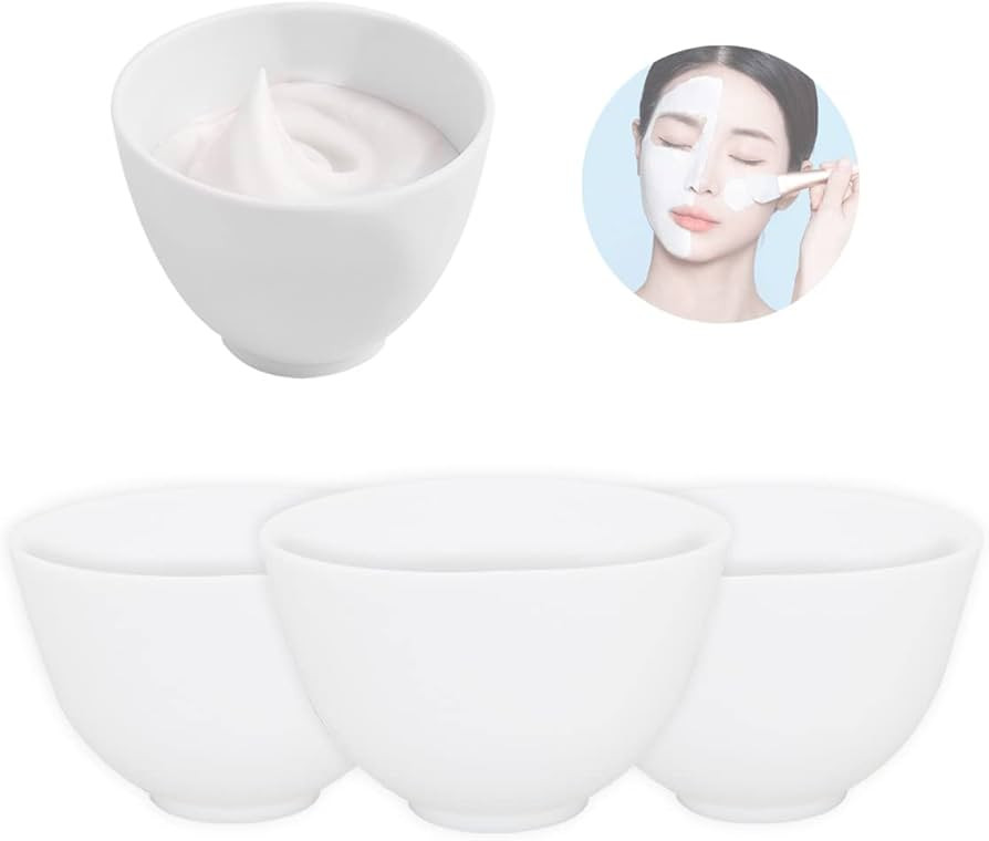 4Pcs Diy Face Mask Mixing Bowl, Microwavable Silicone Facial Mud Bowl Cosmetic Beauty Tool for Ho... | Amazon (US)
