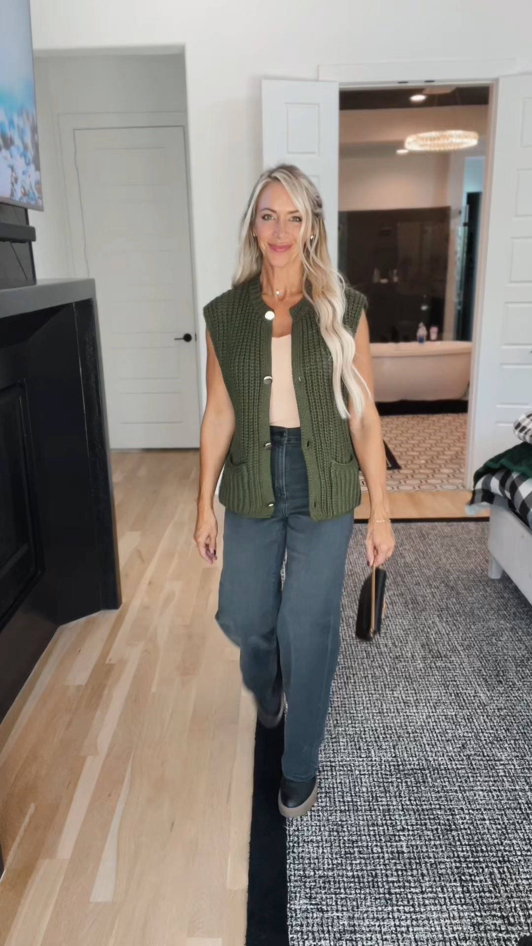3 ways to style a sweater vest! Open, one side tucked or top buttons buttoned up. Use code HEIDIB30 for 30% OFF 

#LTKStyleTip #LTKSaleAlert #LTKSeasonal