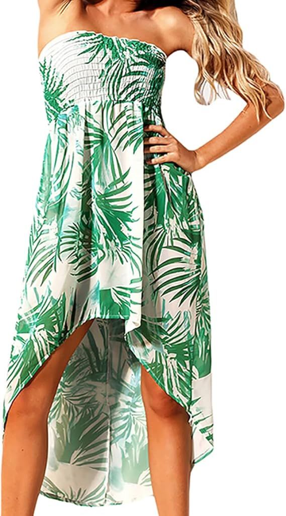 Lrady Women's Chiffon Off Shoulder Summer Beach Swimsuit Cover ups Dress | Amazon (US)