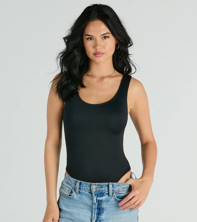 Smooth Silhouette Sleeveless Scoop Neck Bodysuit | Windsor Stores