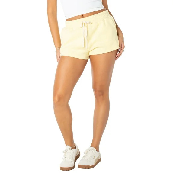 Celebrity Pink Women's Tie Front Fleece Shorts, Sizes XS-4X | Walmart (US)