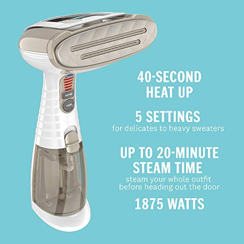 Conair Turbo Extreme Steam Hand Held Fabric Steamer, White/Champagne, One Size | Amazon (US)