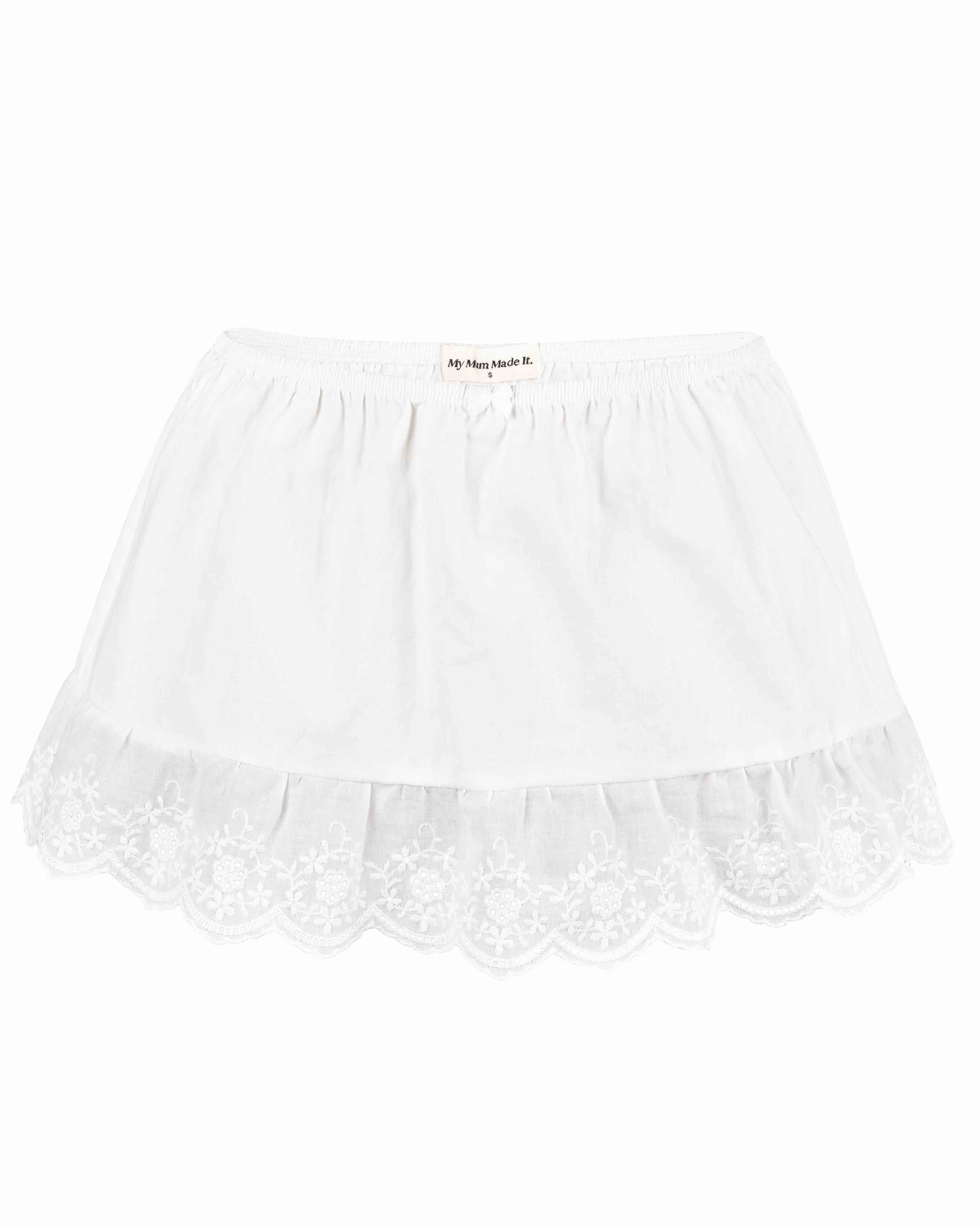 Lace Mini Skirt - White | My Mum Made It