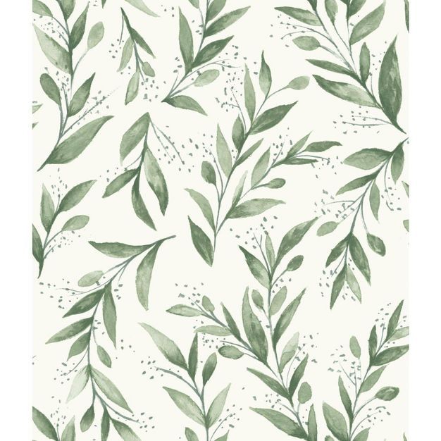 RoomMates Olive Branch Olive Magnolia Home Wallpaper Green | Target