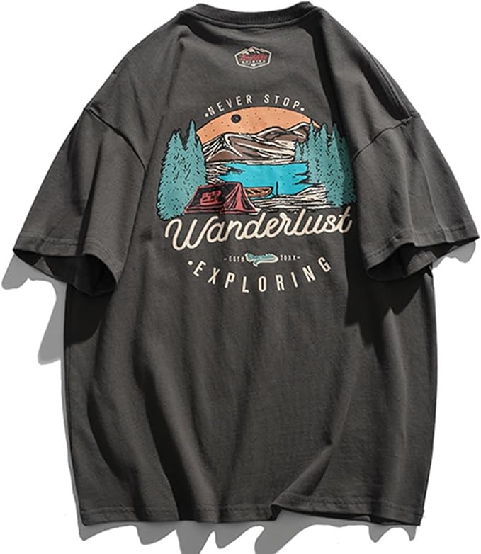 Vamtac Graphic Tee Mens Oversized T Shirt Vintage T Shirts Harajuku Shirt Loose Streetwear Casual... | Amazon (US)