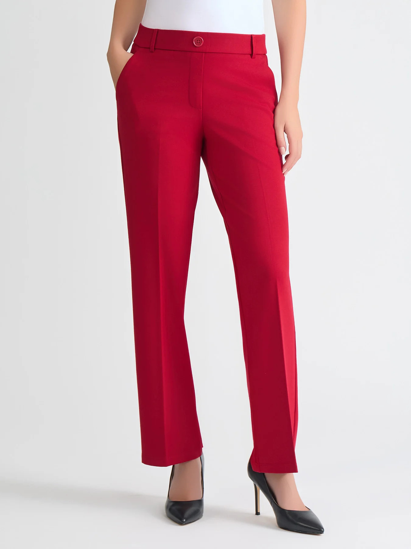 Audrey Pull-On Trouser, Compression Suiting | Kasper Clothing