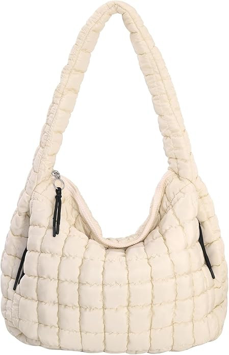 Puffer Tote Bag for Women Large Quilted Carryall Bag Soft Puffy Crossbody Lightweight Shoulder Ha... | Amazon (US)