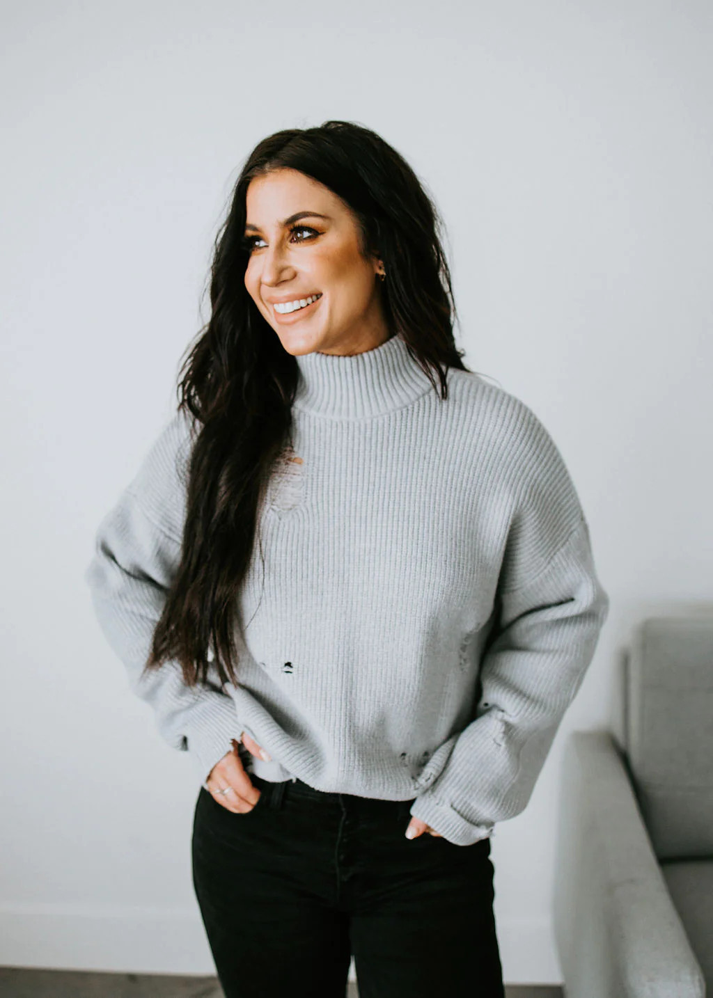 Ettie Distressed Sweater by Chelsea DeBoer | Lauriebelles