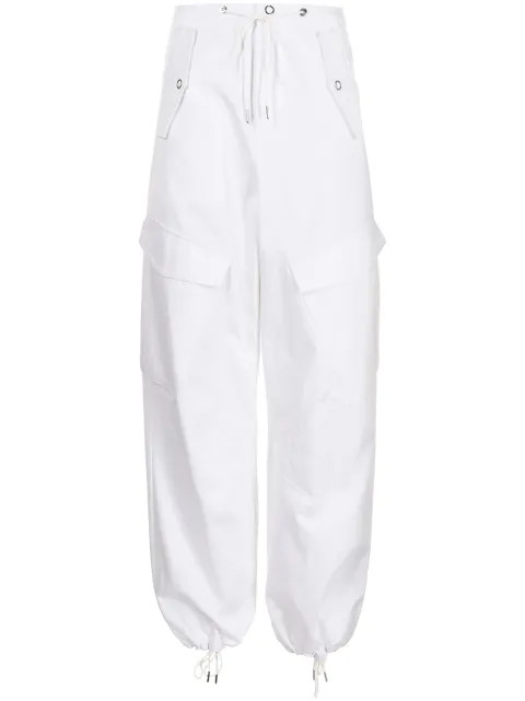high-waisted cotton cargo trousers | Farfetch (US)