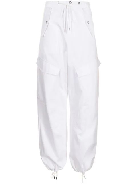 Dion Lee high-waisted Cotton Cargo Trousers - Farfetch | Farfetch Global