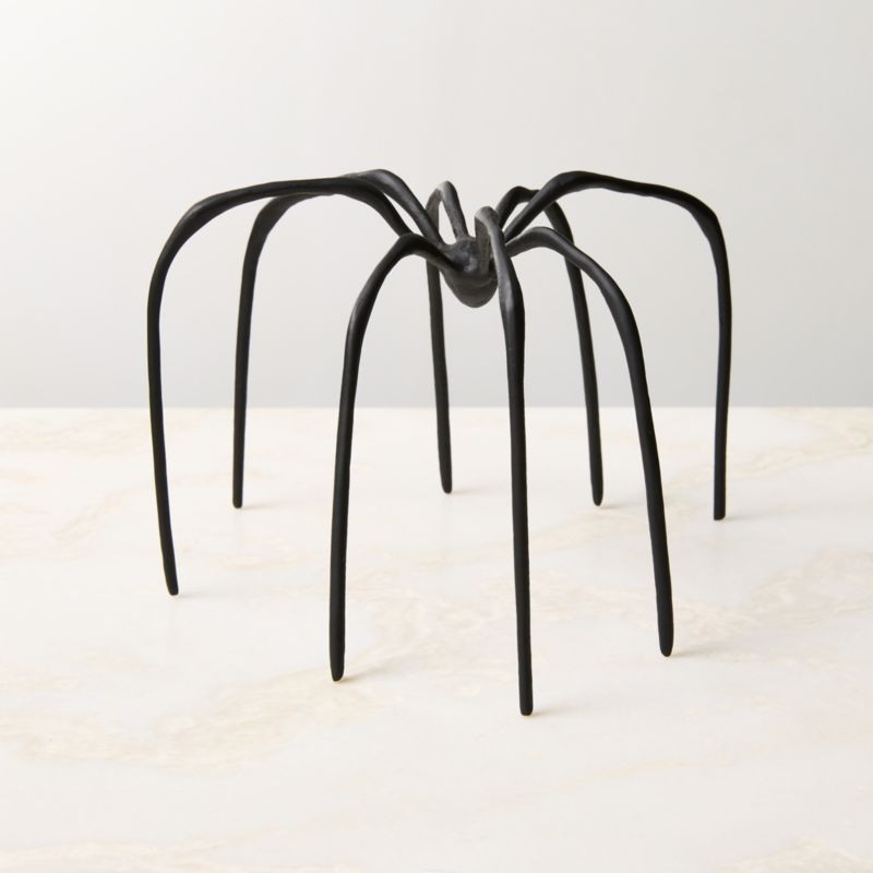 Huntsman Black Cast Aluminum Decorative Spider 5" | CB2 | CB2