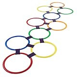 Hey! Play! Hopscotch Ring Game-10 Multi-Colored Plastic Rings and 15 Connectors for Indoor or Out... | Amazon (US)