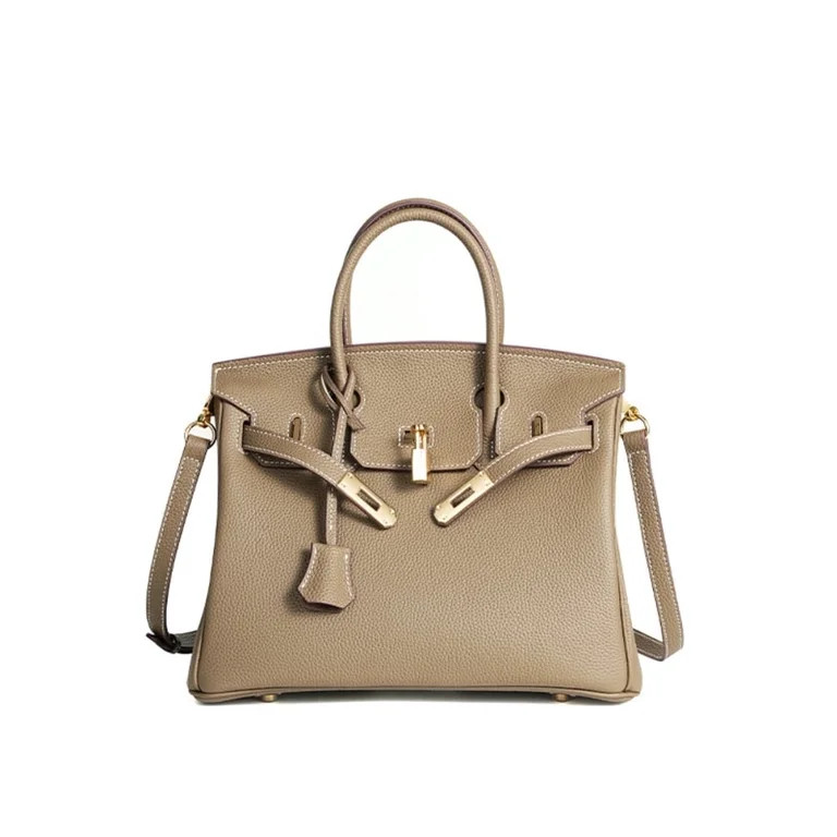 BESTSPR Lychee Genuine Leather Handbags Purse for Women, Ladies Tote Shoulder Bag Top Handle Satc... | Walmart (US)