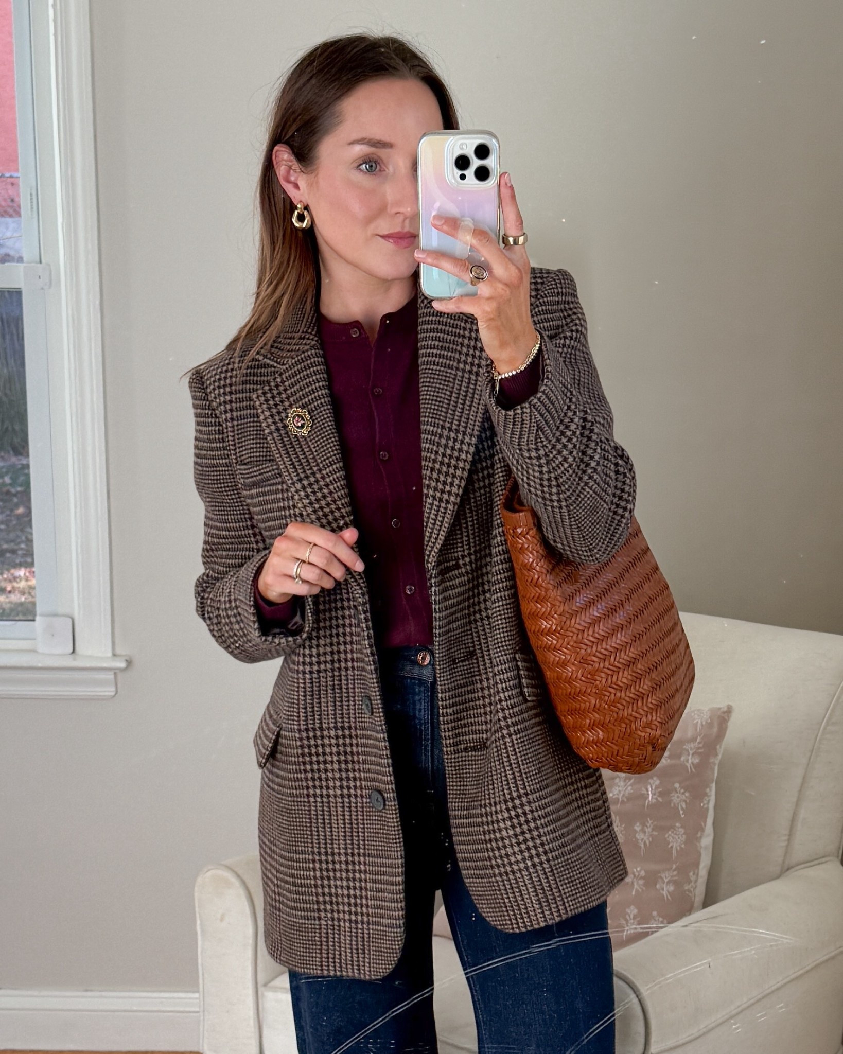 This wool coat is on sale for $77! It’s listed as a blazer but it’s definitely thick enough to wear as a winter coat. Size down one. It is very oversized. I am wearing an extra small.