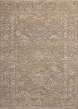 Loloi Chris Loves Julia Louisa Collection LOI-04 Taupe/Gold 5'-3" x 7'-6", .38" Pile Height, Area... | Amazon (US)