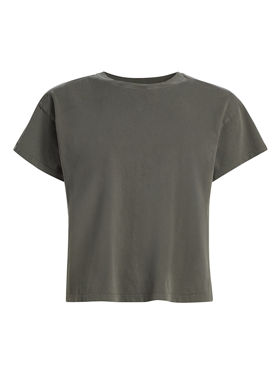 Women's Kelly Distressed Washed Boxy T-Shirt - Slate - Size XS | Saks Fifth Avenue