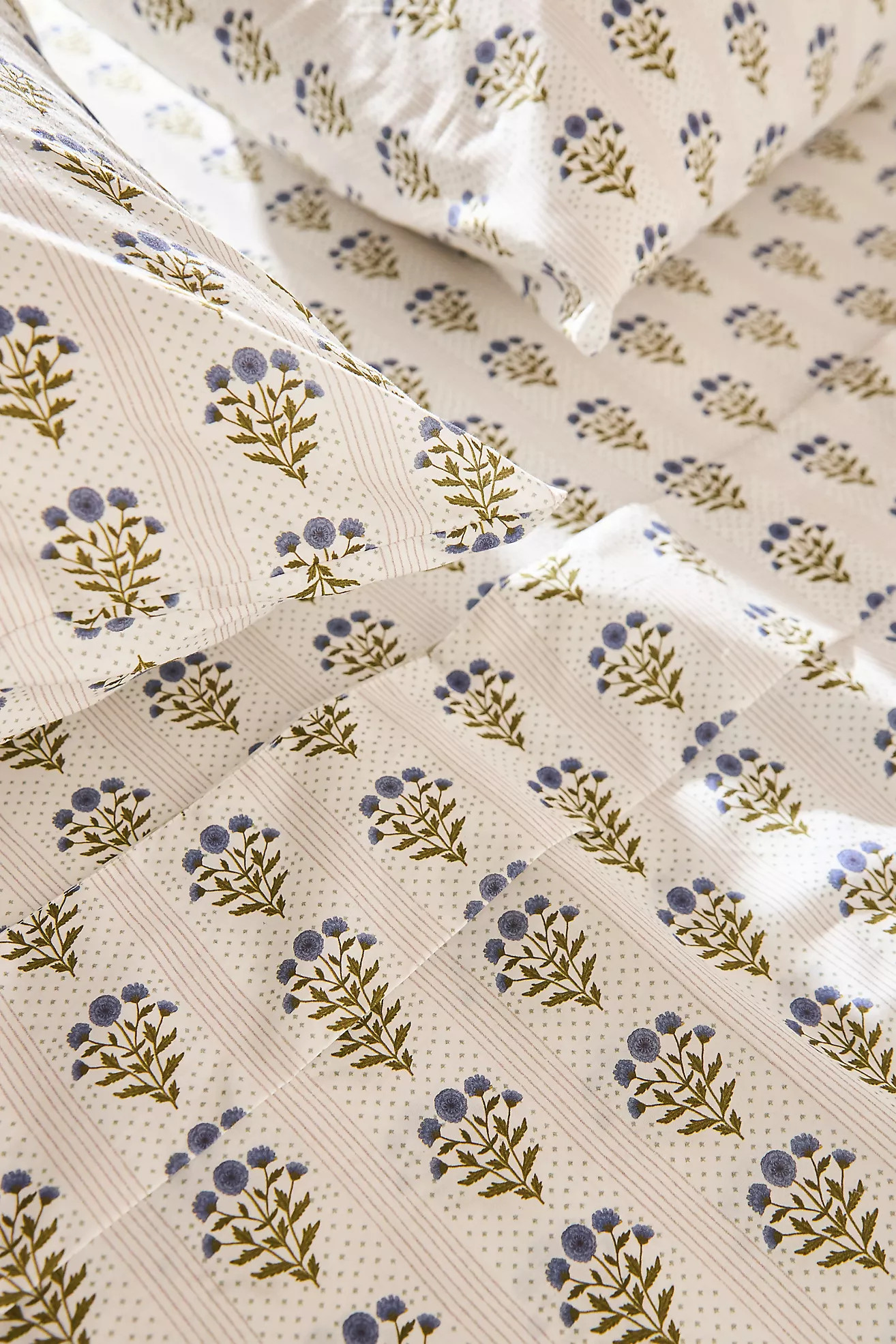 Organic Cotton Percale Printed Sheet Set | Anthropologie (US)