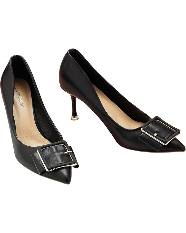 C.Paravano Womens Designer Pumps I Comfortable Stiletto Heel Pumps I Kitten Heels for Women I Poi... | Amazon (US)