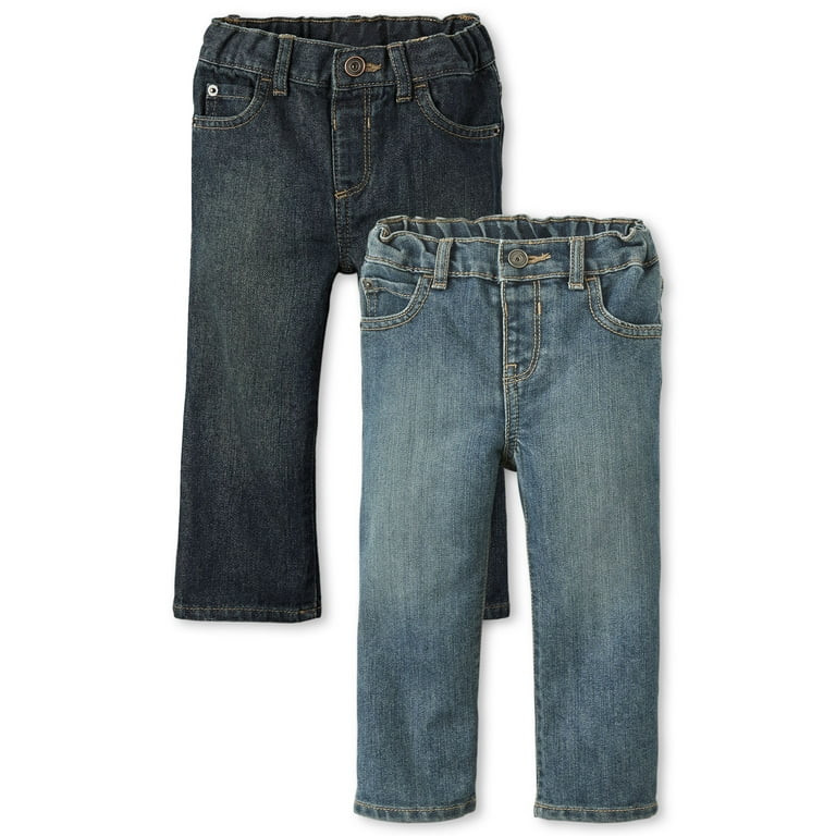 The Children's Place Baby Toddler Boys Bootcut Denim Jeans, 2-Pack, Sizes 6M-5T | Walmart (US)