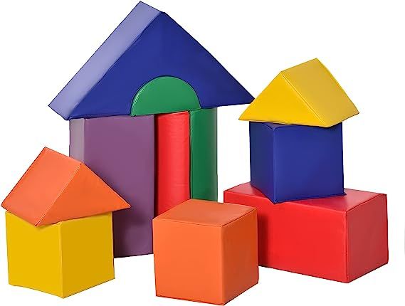 HOMCOM 11 Piece Kids Soft Foam Puzzle Play Set Interlocking Toddler Learning Blocks Soft Play Blo... | Amazon (UK)