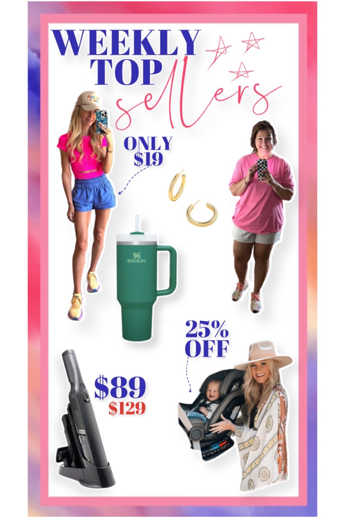 items y’all are loving!!

Target shorts, $19 Free People shorts, new Stanley color, shark handheld vacuum, Kendra Scott, and B’s car seat (25% off!)

#LTKunder50 #LTKFind #LTKstyletip