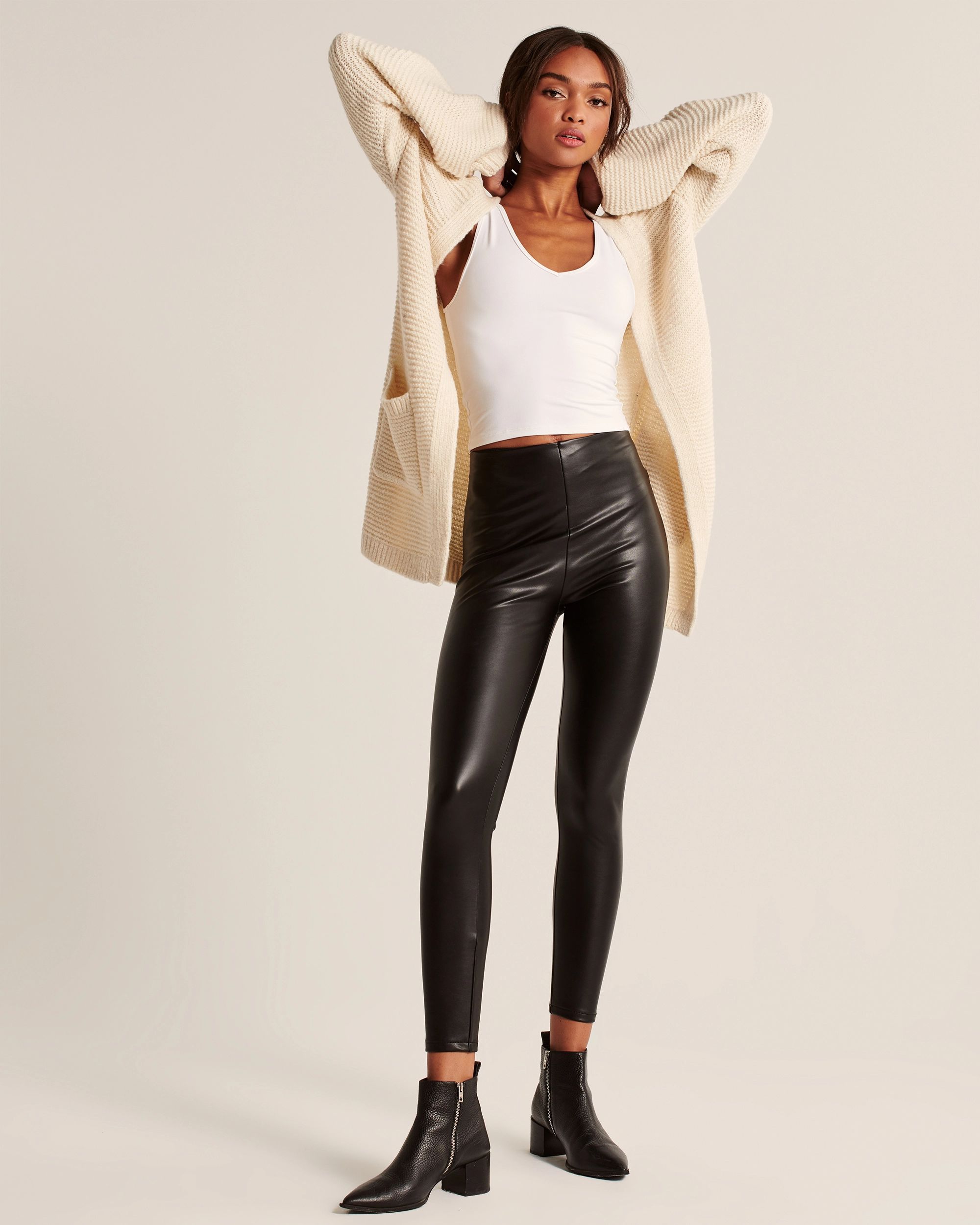 Vegan Leather Leggings | Abercrombie & Fitch (US)