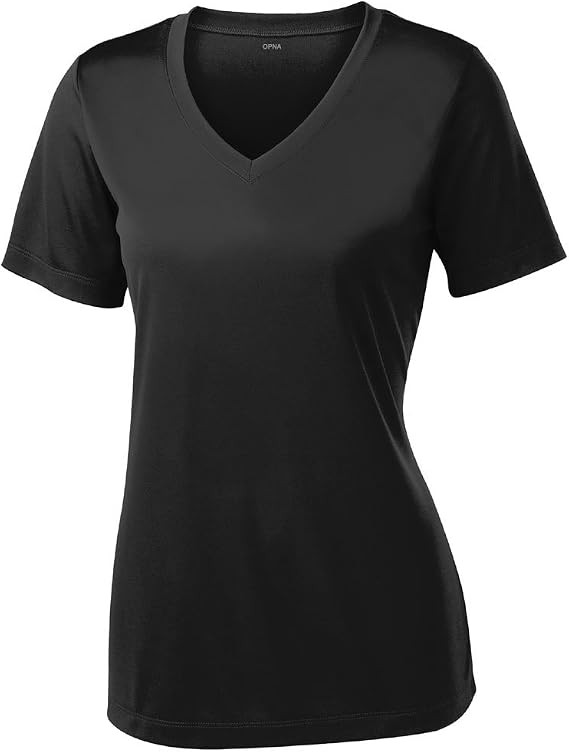 V Neck T Shirts for Women, Athletic Short Sleeve Workout Top, UV Sun Protection, Quick Dry Moistu... | Amazon (US)