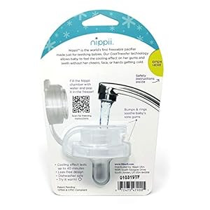 Nippii Baby Freezable Teether Pacifier Fill with Water. Freezable Pacifier Provides Cold Soothing... | Amazon (US)