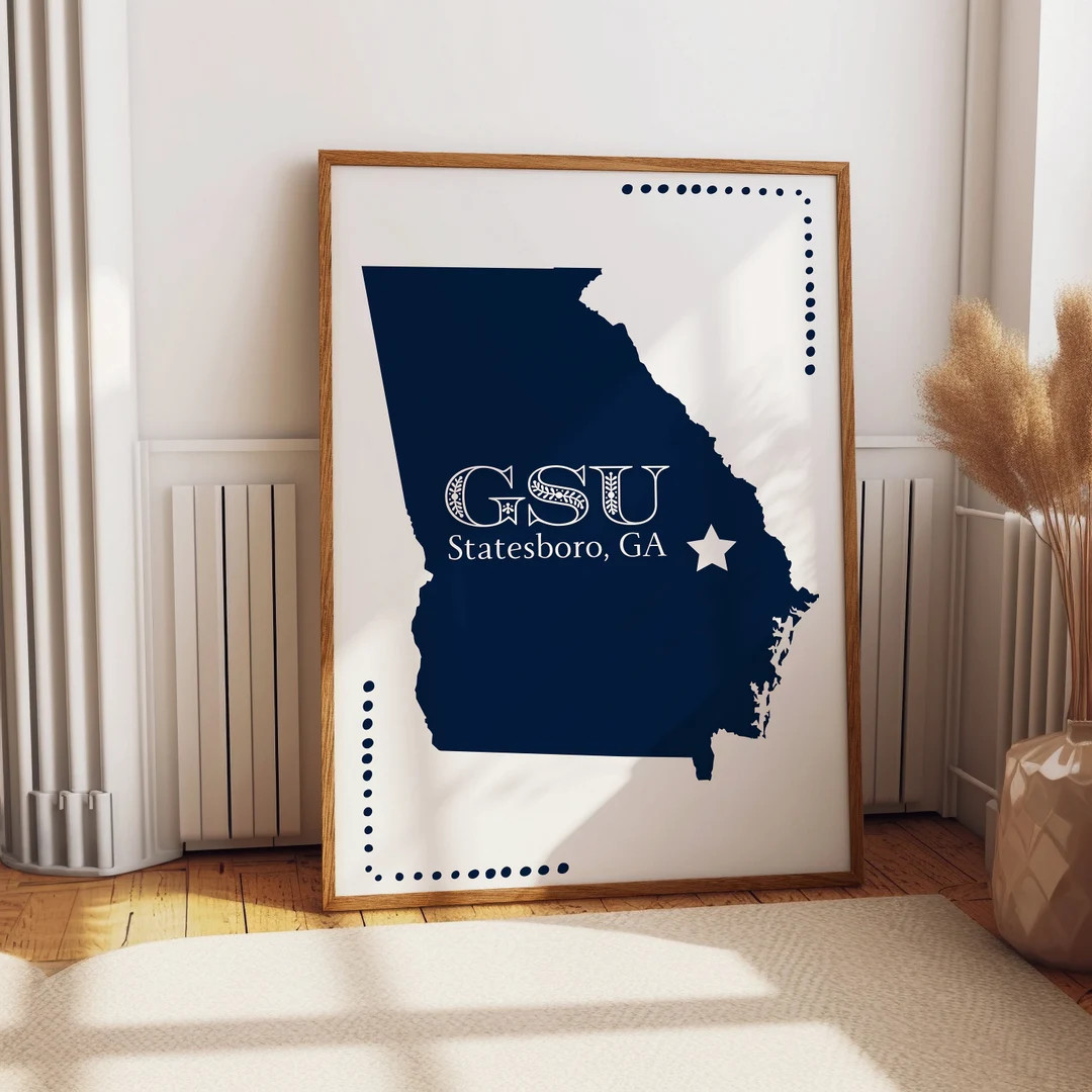 Statesboro GA Digital Download, Eagles Wall Art, College Poster, Georgia Southern University, GSU... | Etsy (US)