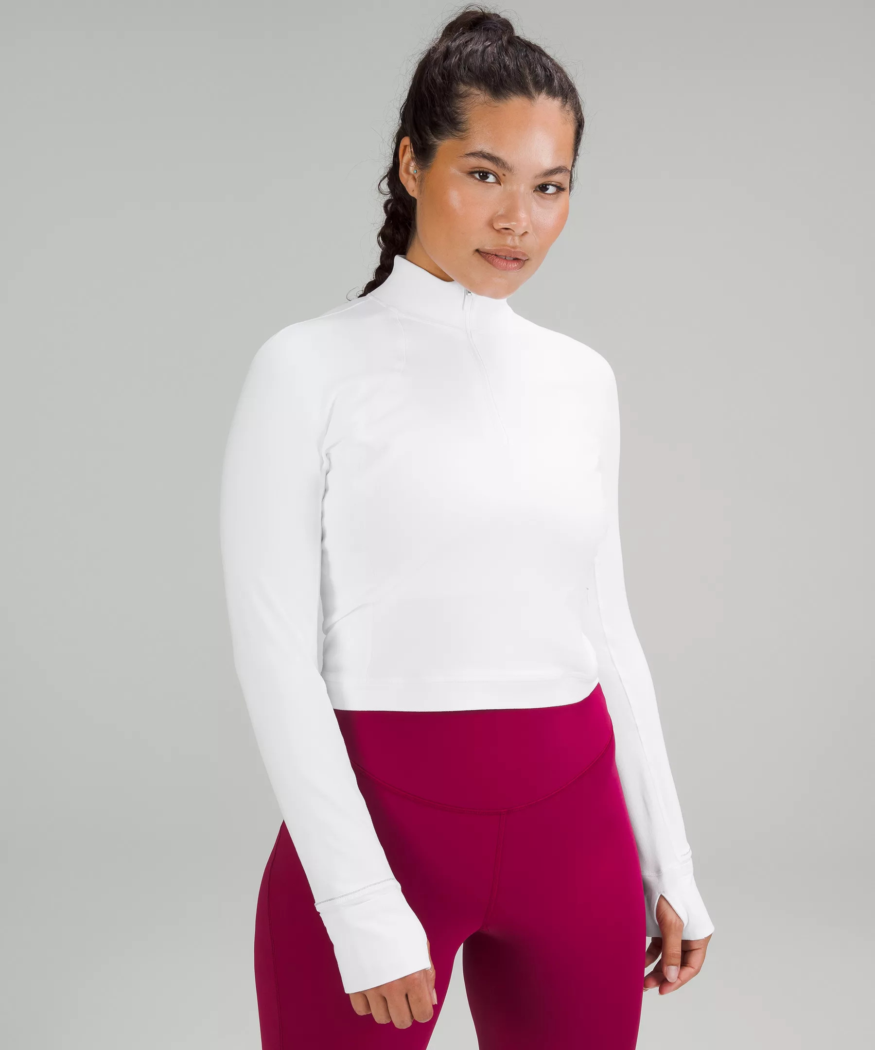 It's Rulu Run Cropped Half Zip | Women's Long Sleeve Shirts | lululemon | Lululemon (US)